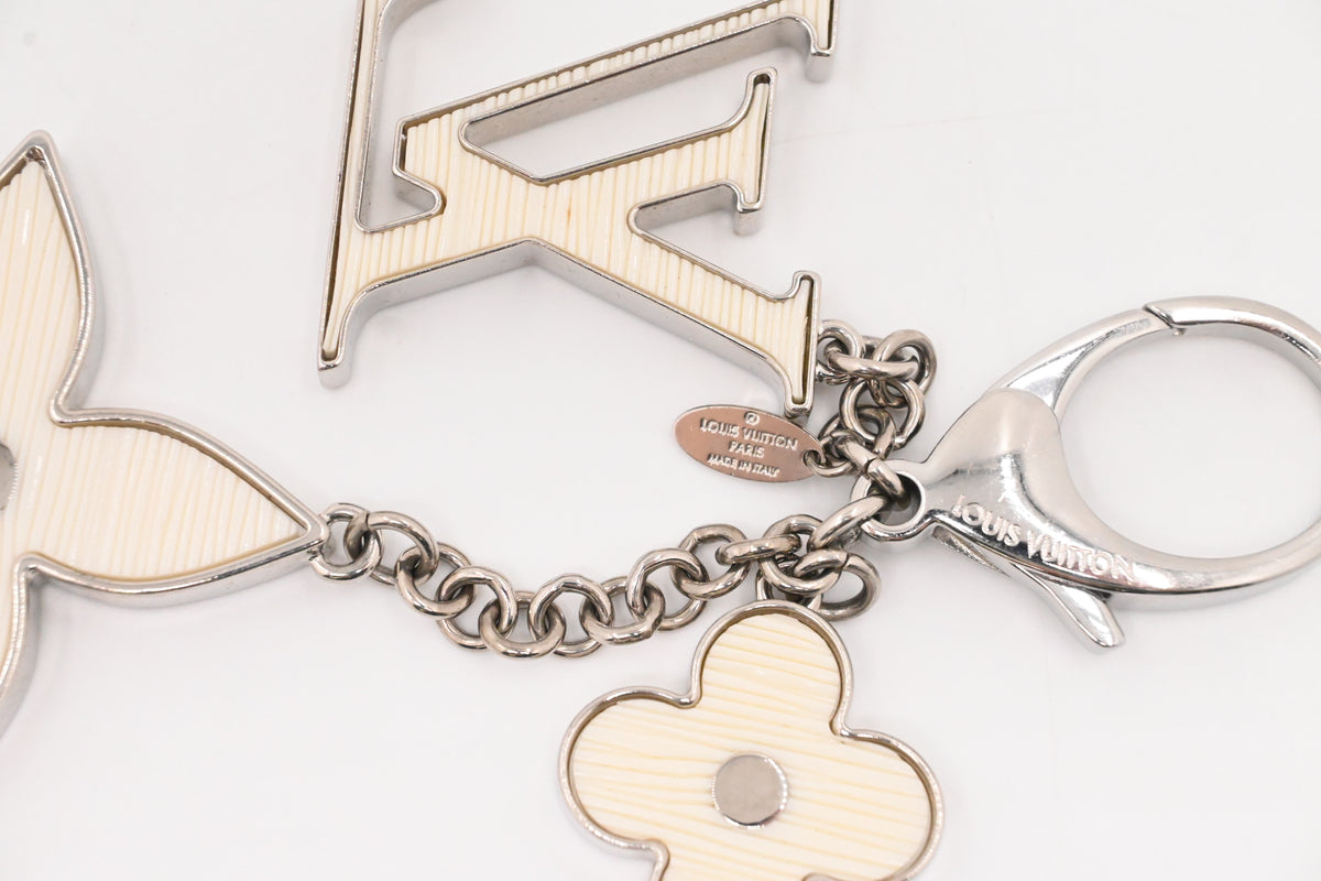 Louis Vuitton White Fleur d'Epi Bag Charm