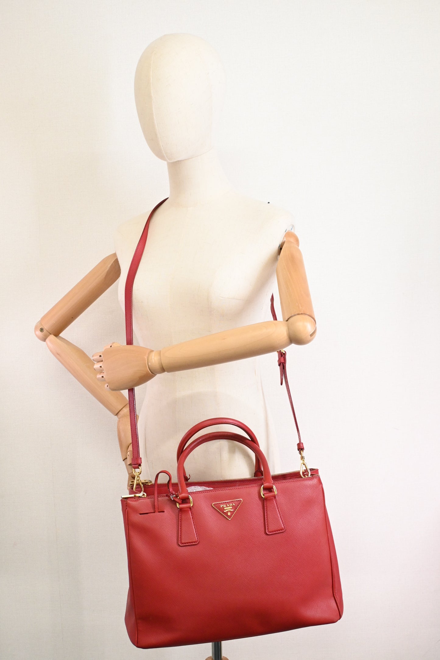 Prada Galleria in Red Saffiano Leather