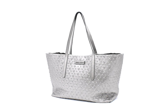 Jimmy Choo Tote in Star Silver Leather