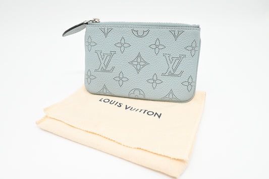 Louis Vuitton Pochette Cles in Light Blue Mahina Leather