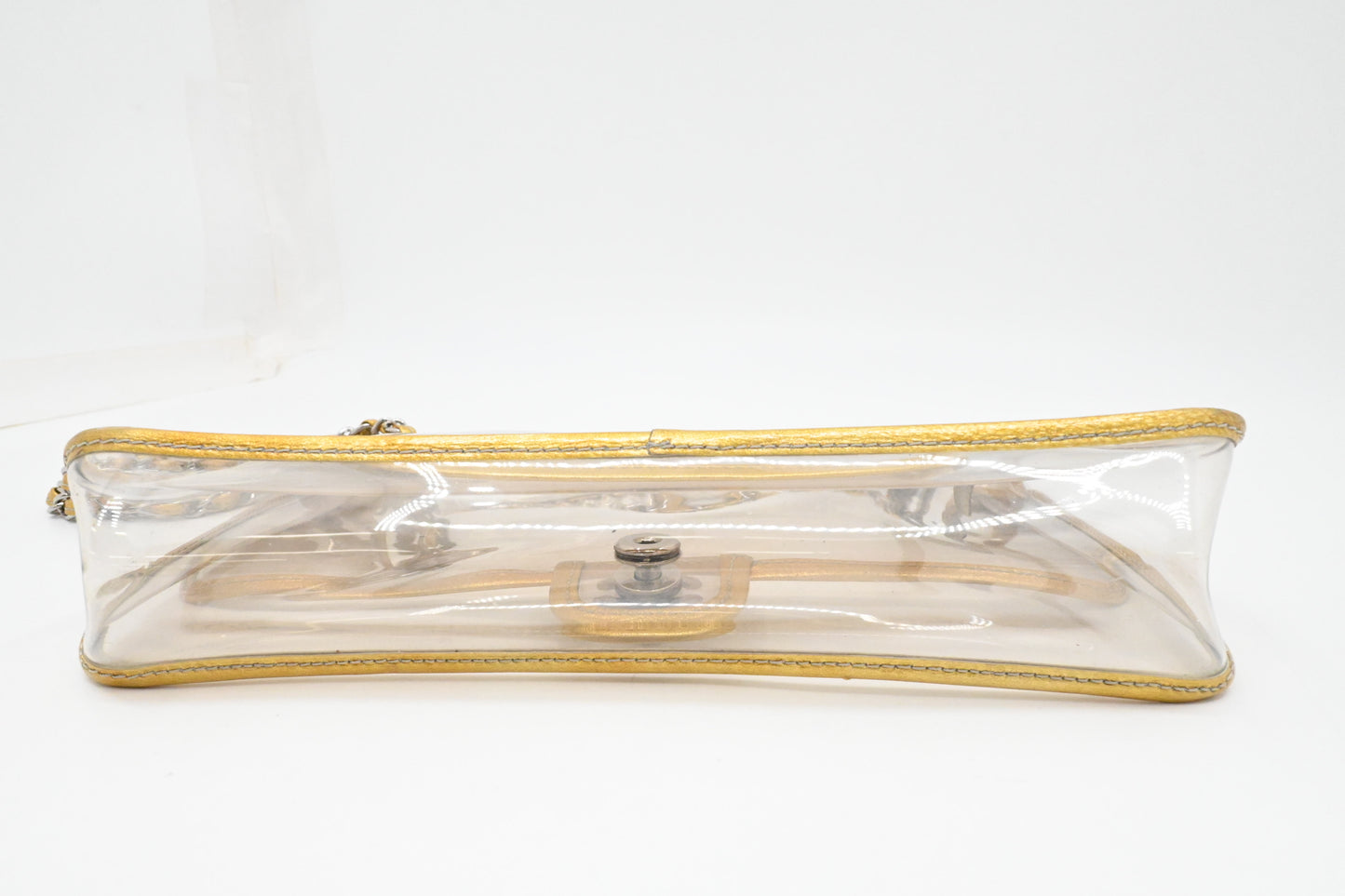 Chanel Flap in Clear Vinyl and Gold Leather