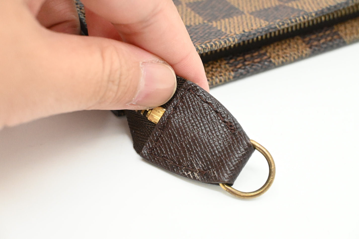 Louis Vuitton Bucket Pouch PM in Damier Ebene Canvas