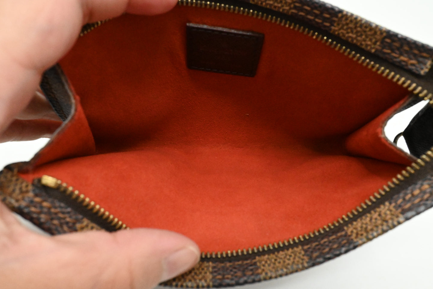 Louis Vuitton Bucket Pouch PM in Damier Ebene Canvas