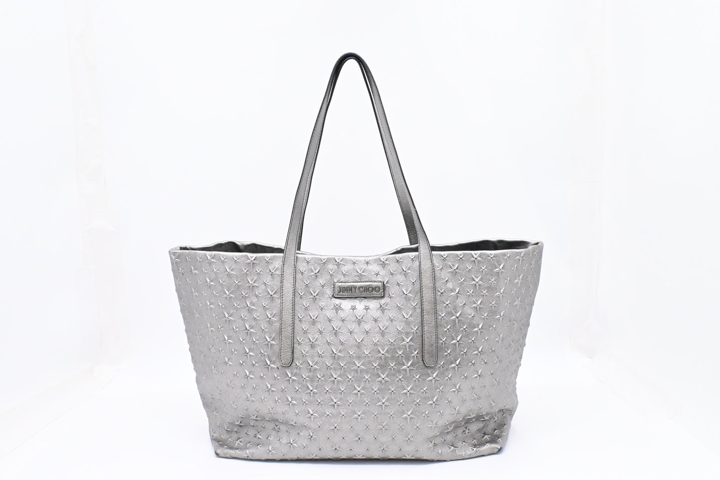 Jimmy Choo Tote in Star Silver Leather