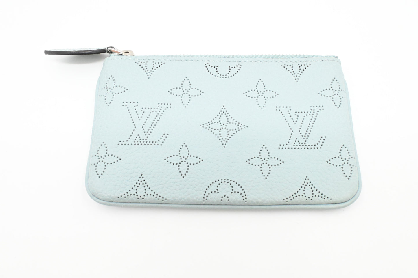 Louis Vuitton Pochette Cles in Light Blue Mahina Leather