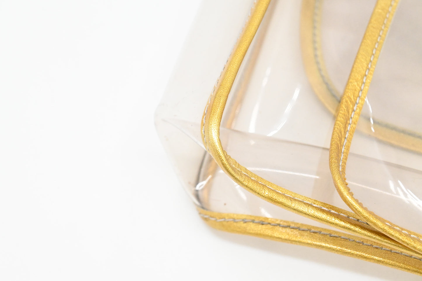Chanel Flap in Clear Vinyl and Gold Leather