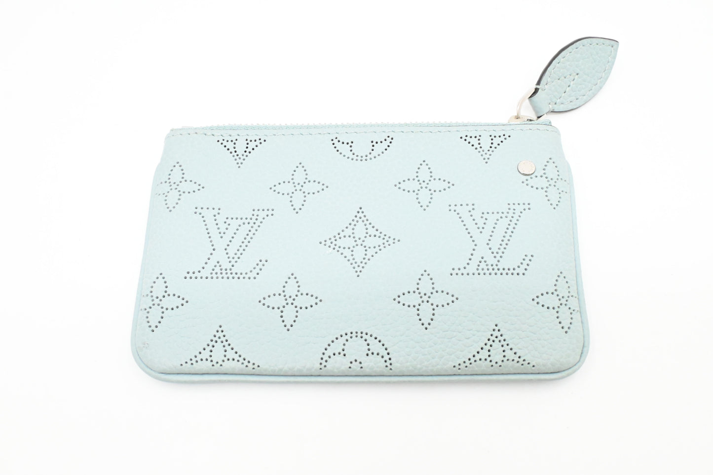 Louis Vuitton Pochette Cles in Light Blue Mahina Leather