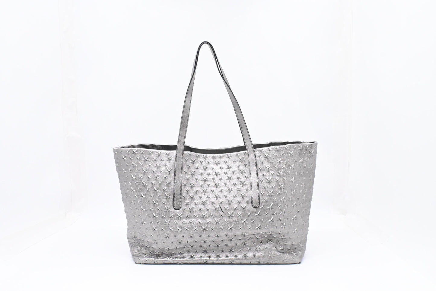 Jimmy Choo Tote in Star Silver Leather