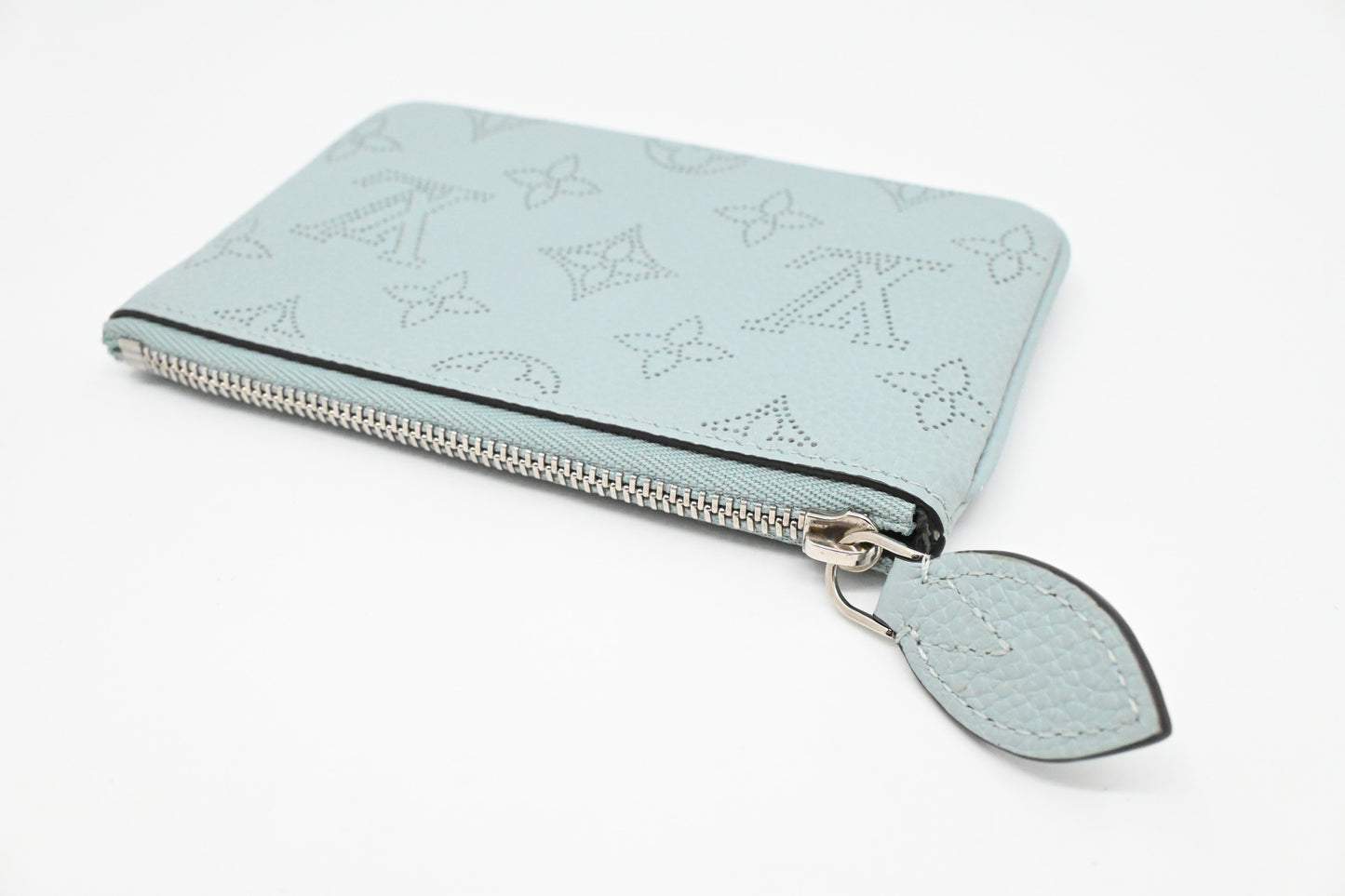 Louis Vuitton Pochette Cles in Light Blue Mahina Leather