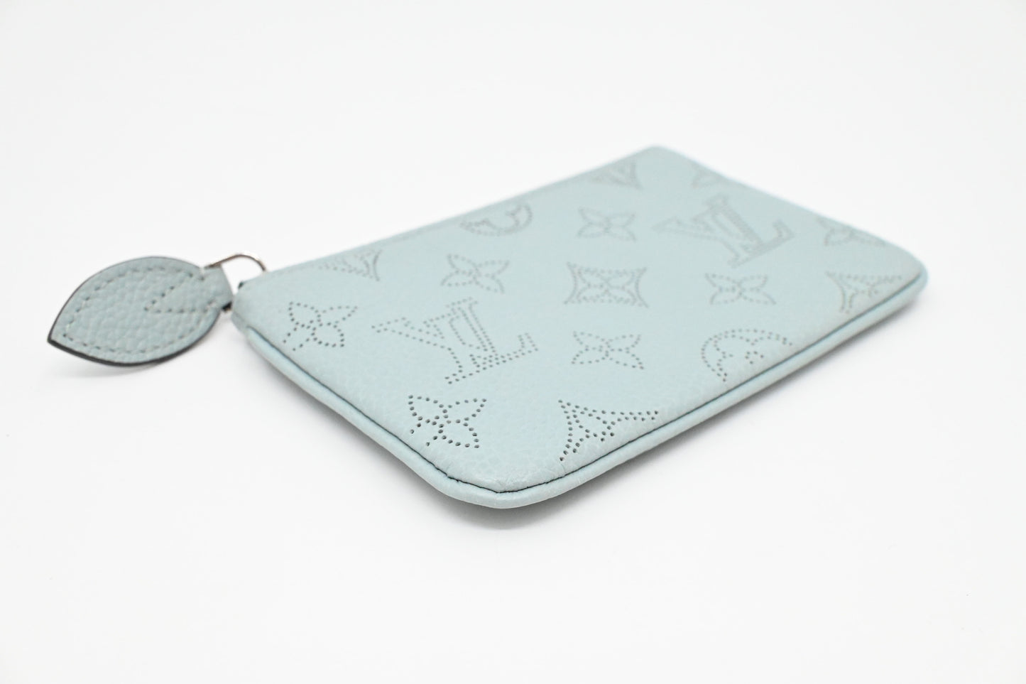 Louis Vuitton Pochette Cles in Light Blue Mahina Leather