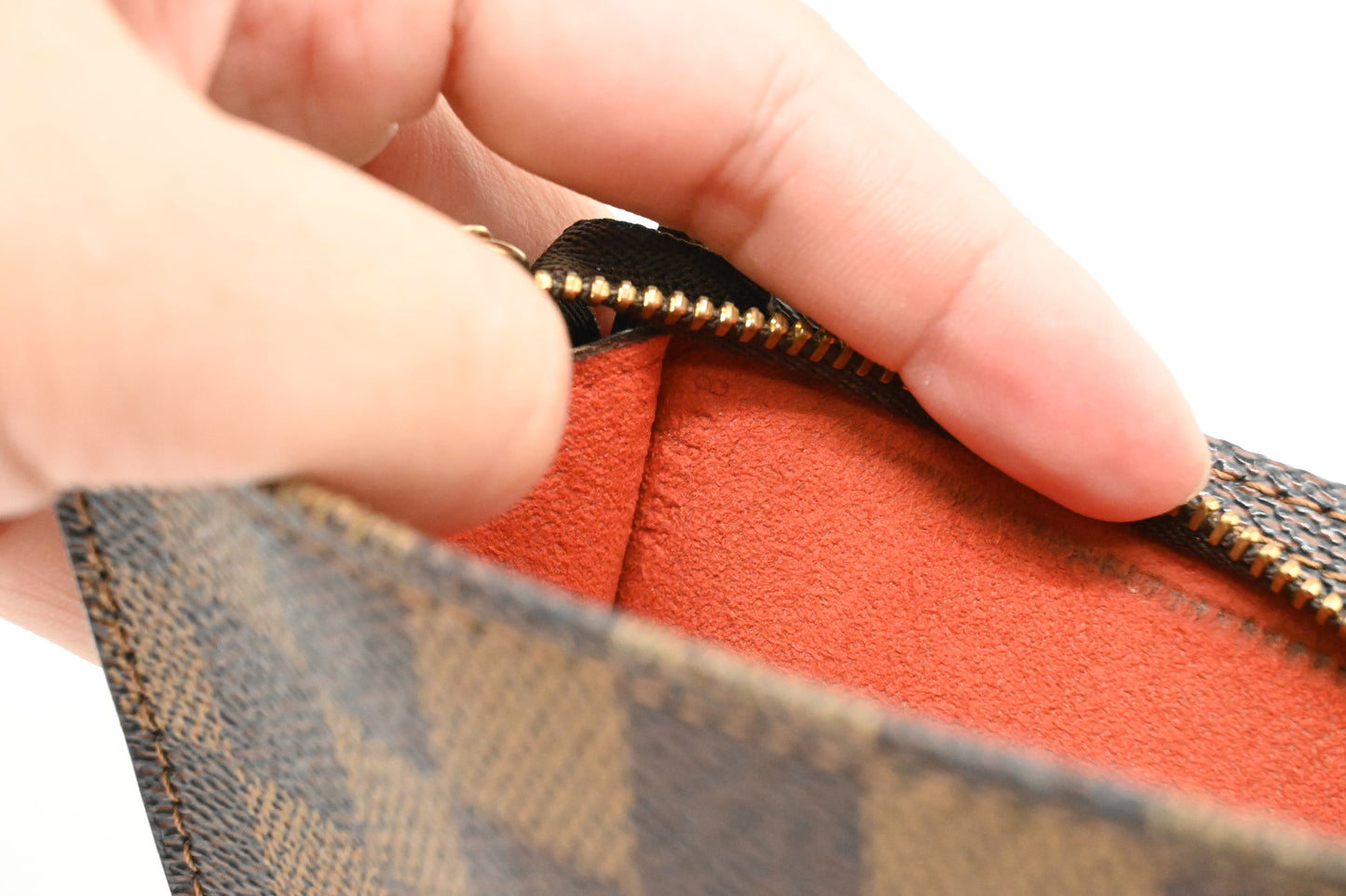 Louis Vuitton Bucket Pouch PM in Damier Ebene Canvas
