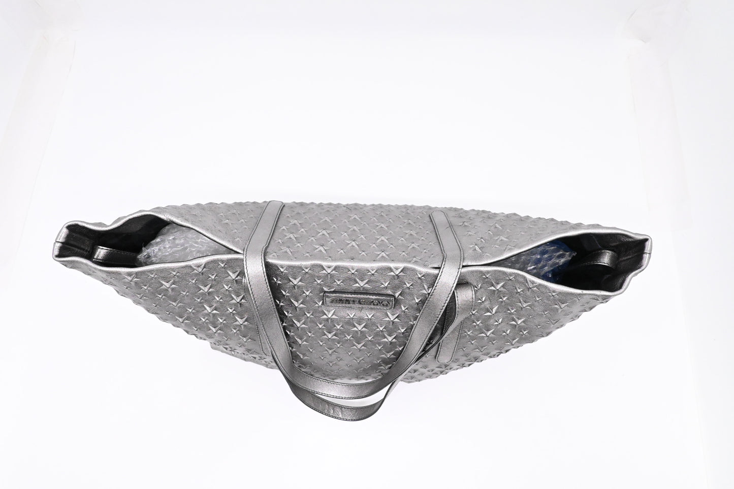 Jimmy Choo Tote in Star Silver Leather