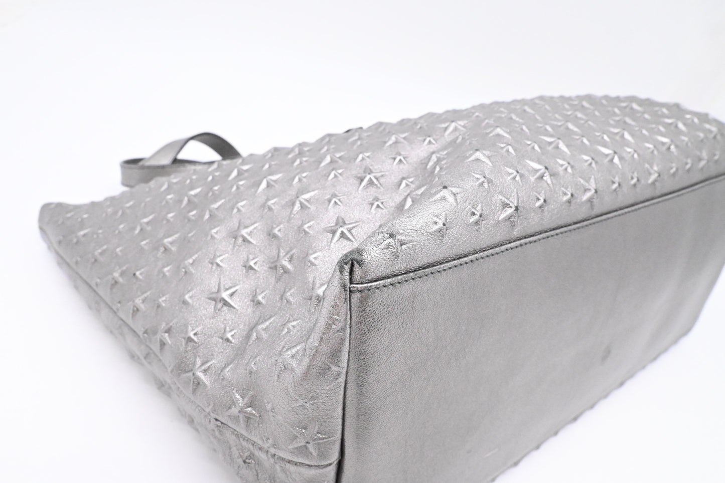 Jimmy Choo Tote in Star Silver Leather