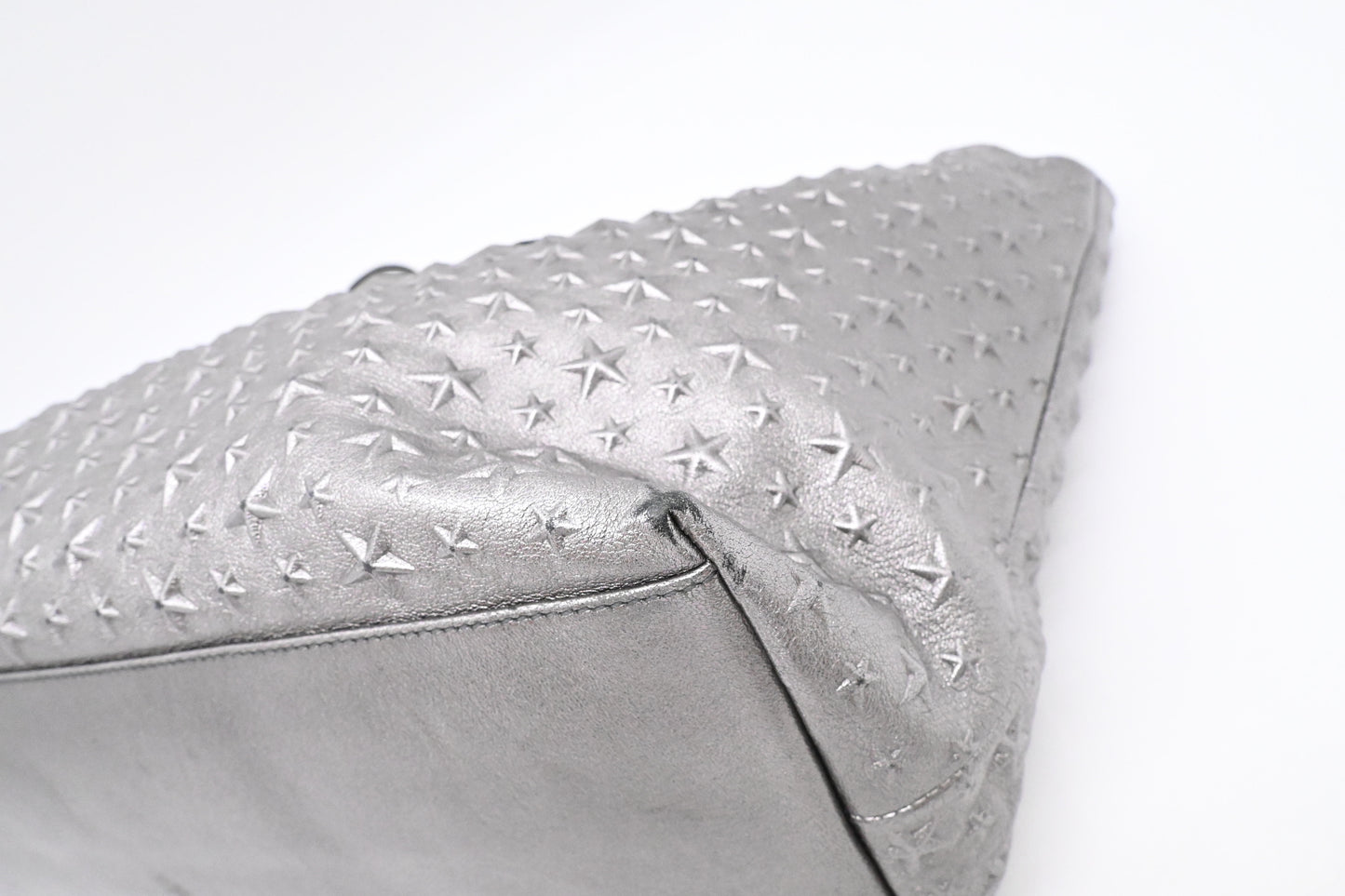 Jimmy Choo Tote in Star Silver Leather