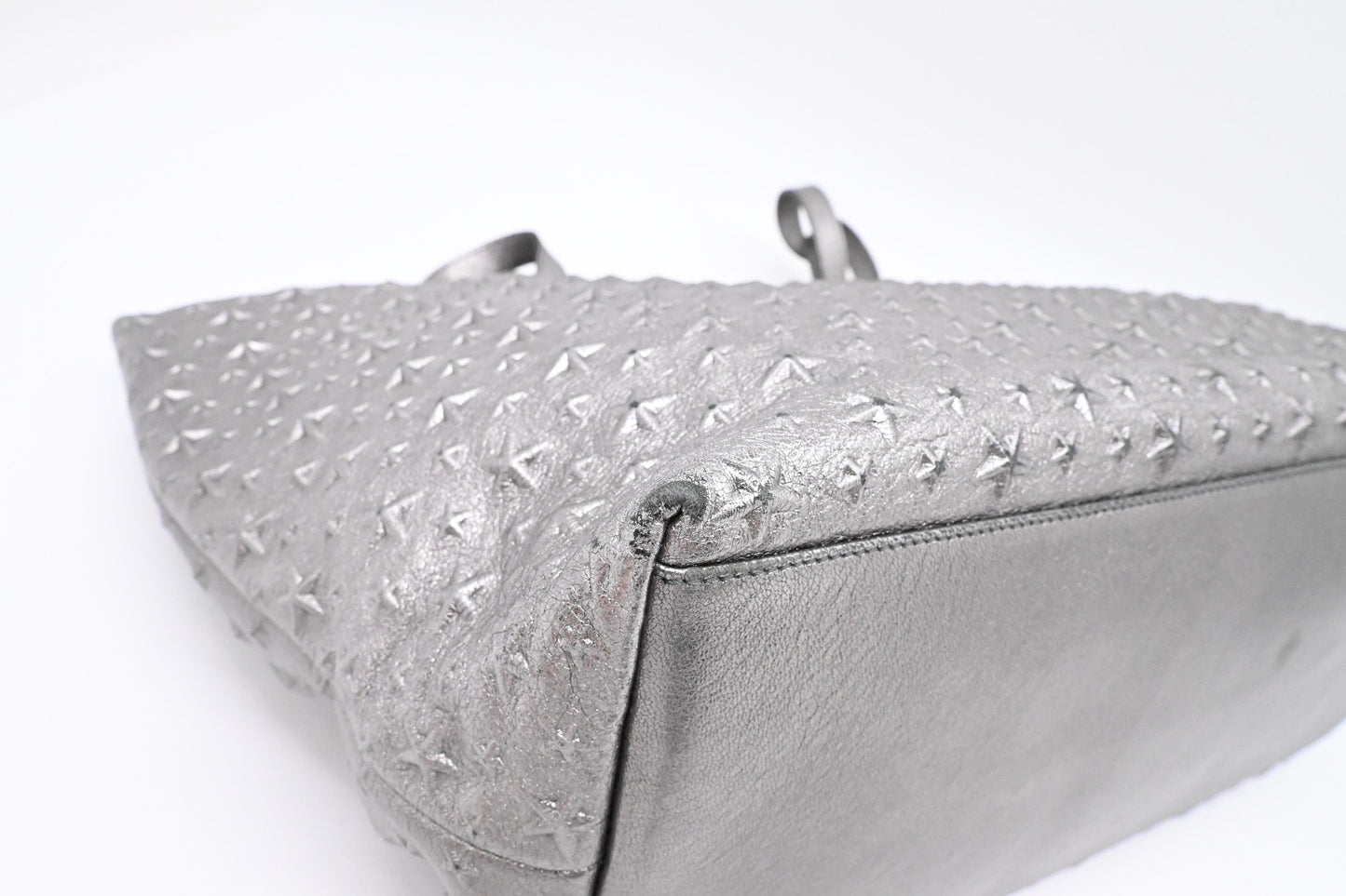 Jimmy Choo Tote in Star Silver Leather