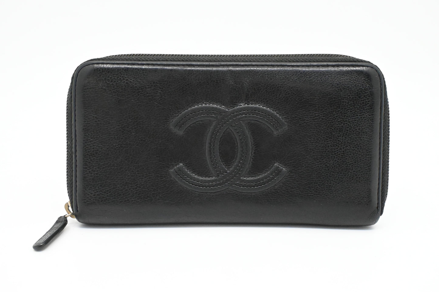 Chanel Zippy Wallet in Black Leather