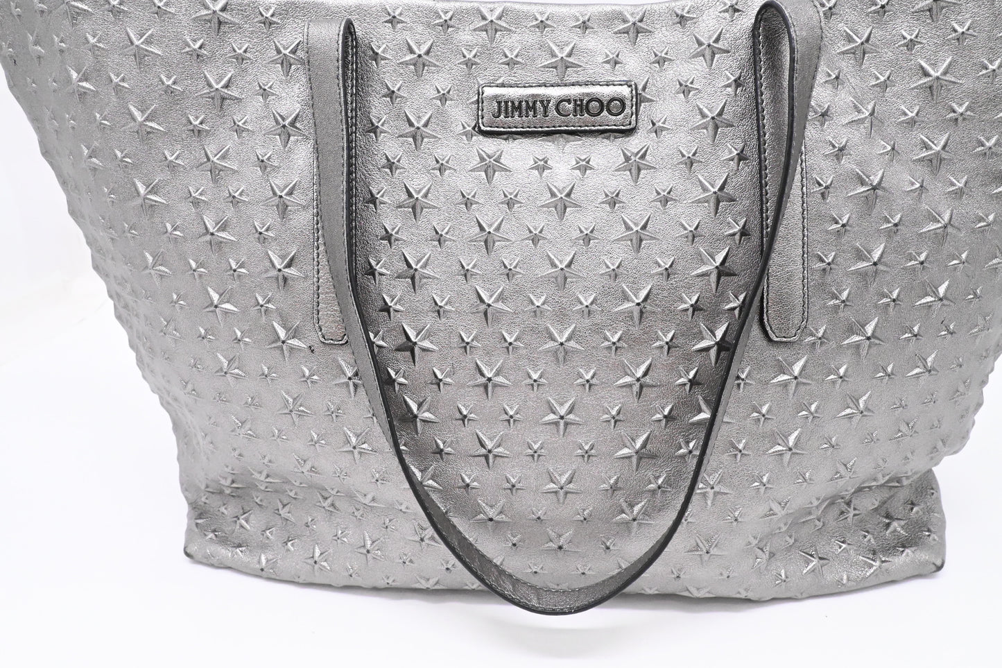 Jimmy Choo Tote in Star Silver Leather