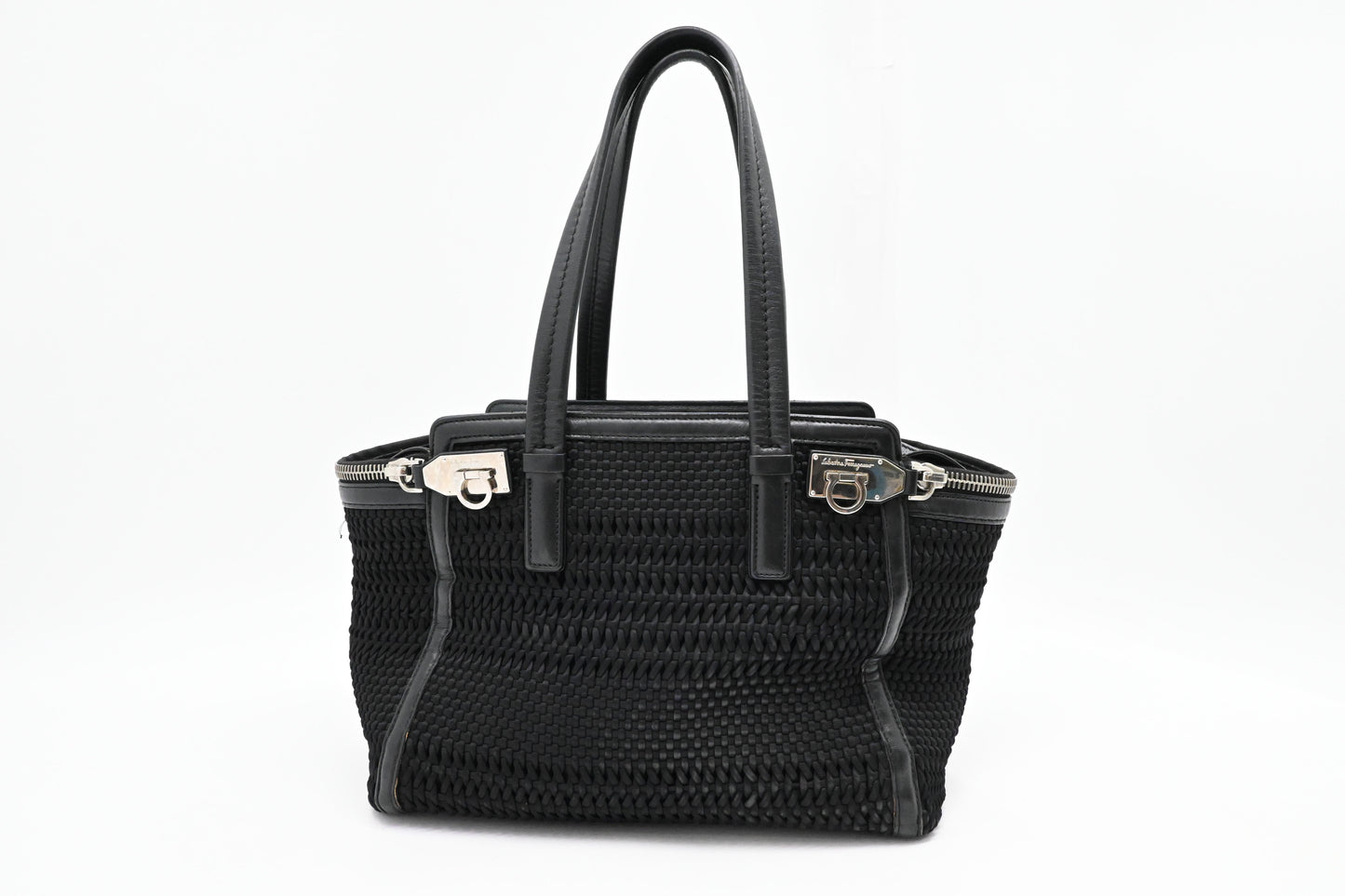 Ferragamo Verve Tote in Black Nylon