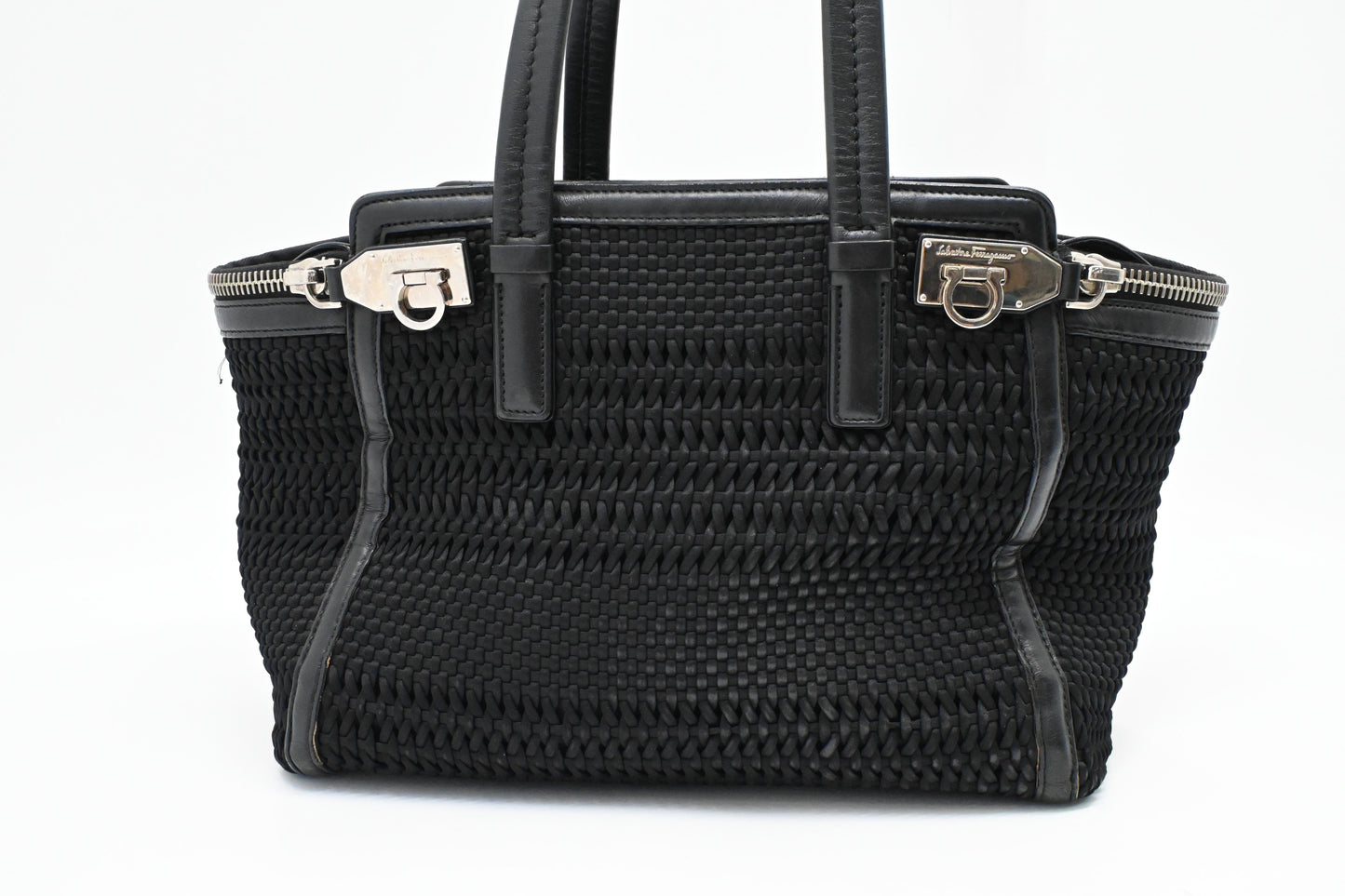 Ferragamo Verve Tote in Black Nylon
