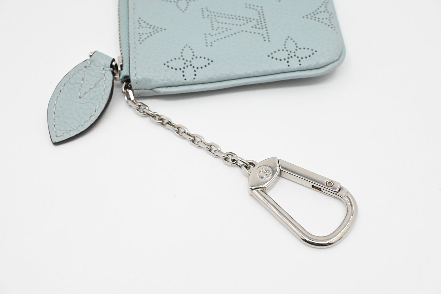 Louis Vuitton Pochette Cles in Light Blue Mahina Leather