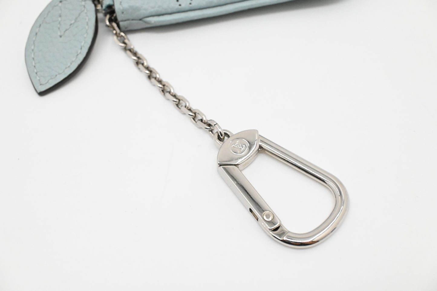Louis Vuitton Pochette Cles in Light Blue Mahina Leather