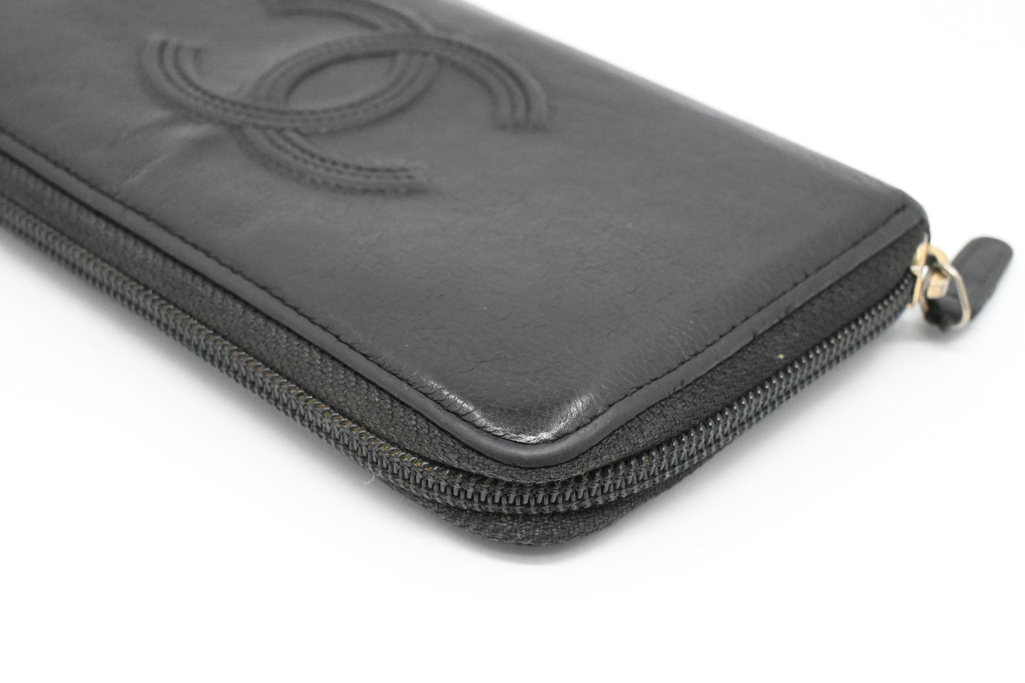 Chanel Zippy Wallet in Black Leather