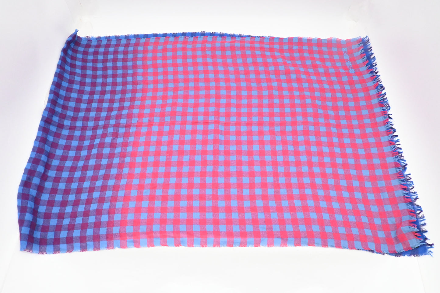 Louis Vuitton Shawl in Blue and Pink Cotton
