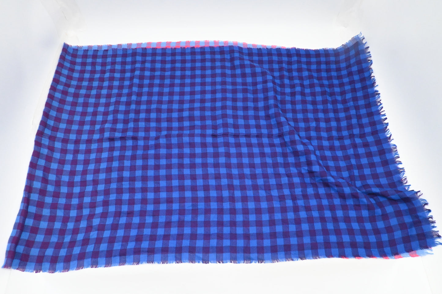 Louis Vuitton Shawl in Blue and Pink Cotton