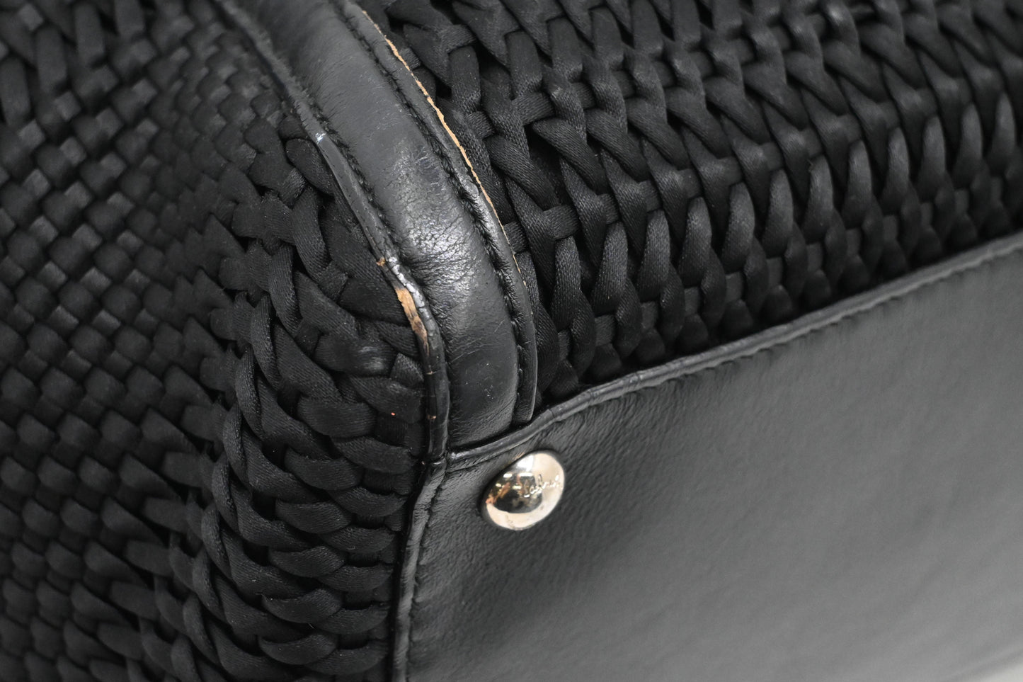 Ferragamo Verve Tote in Black Nylon