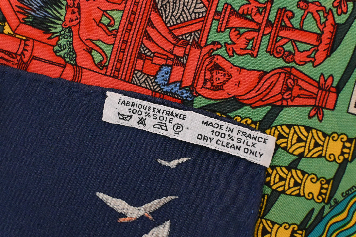 Hermes 'L'Atlantide' Carre 90 in Blue Silk