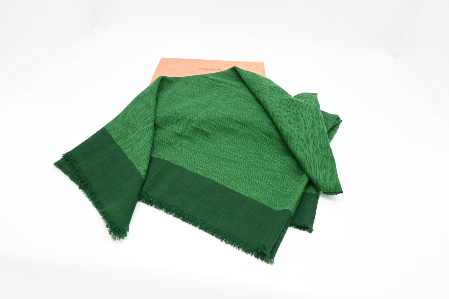 Louis Vuitton Shawl in Green Wool and Silk
