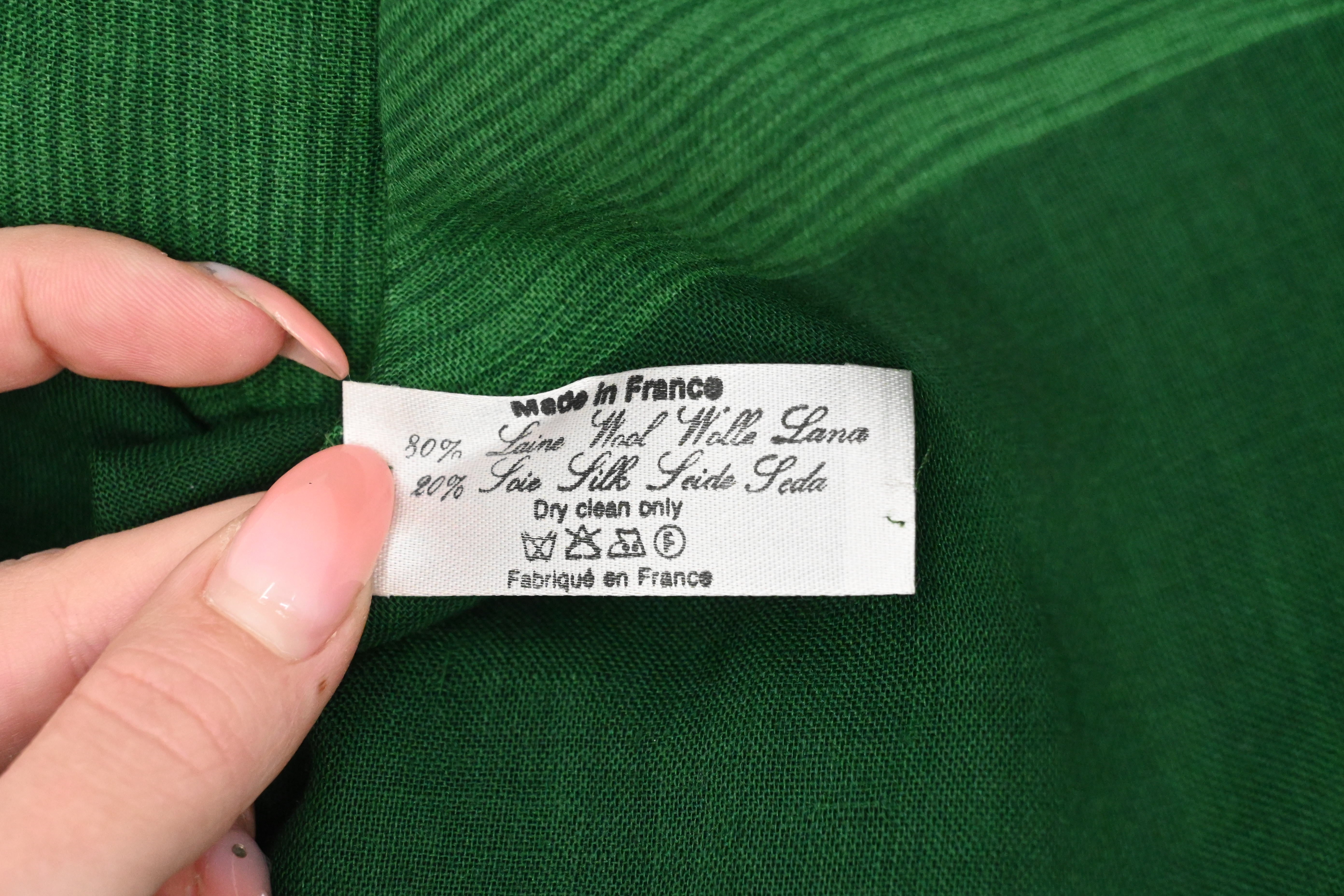 Louis Vuitton Epi Scarf Shawl in Green Wool and Silk – Weekly Lux Drop