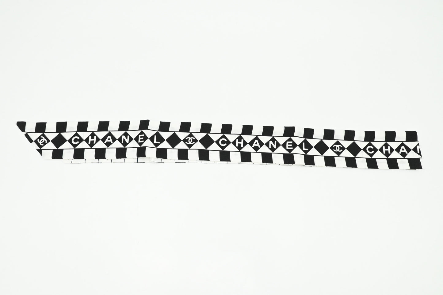 Chanel Twilly in Black & White Damier Silk