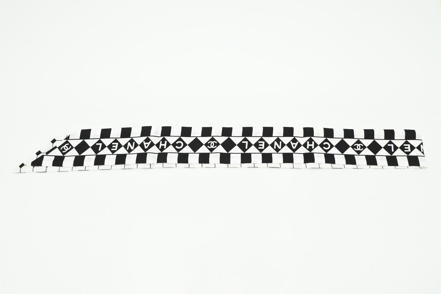 Chanel Twilly in Black & White Damier Silk