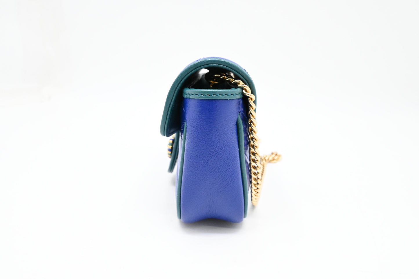 Gucci Mini Marmont Crossbody in Blue Leather