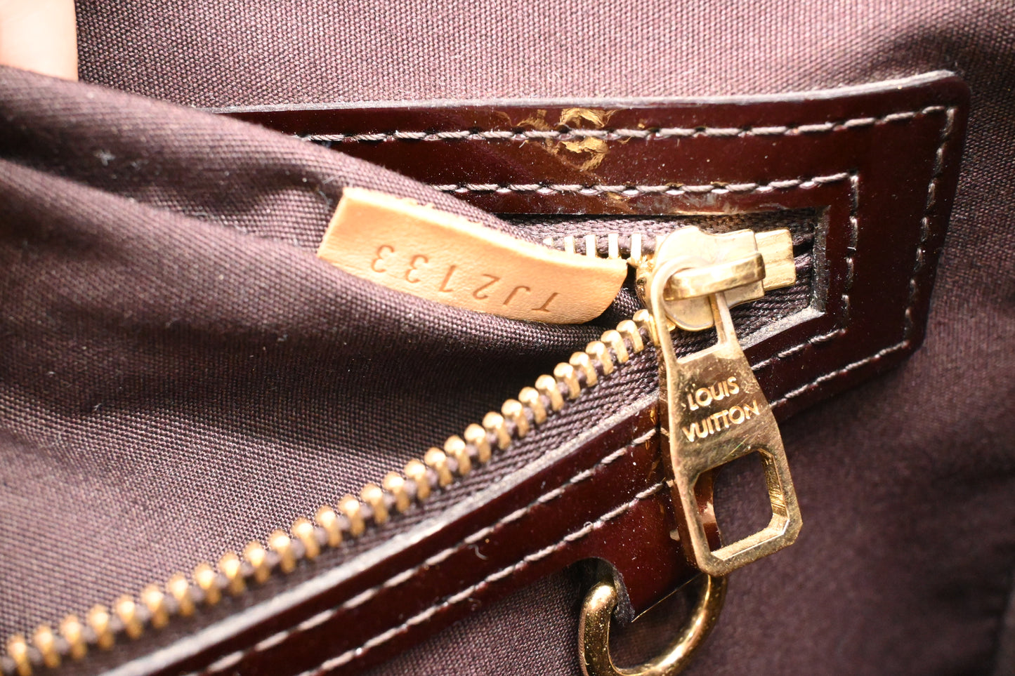 Louis Vuitton Catalina NS in Amarante Vernis Leather