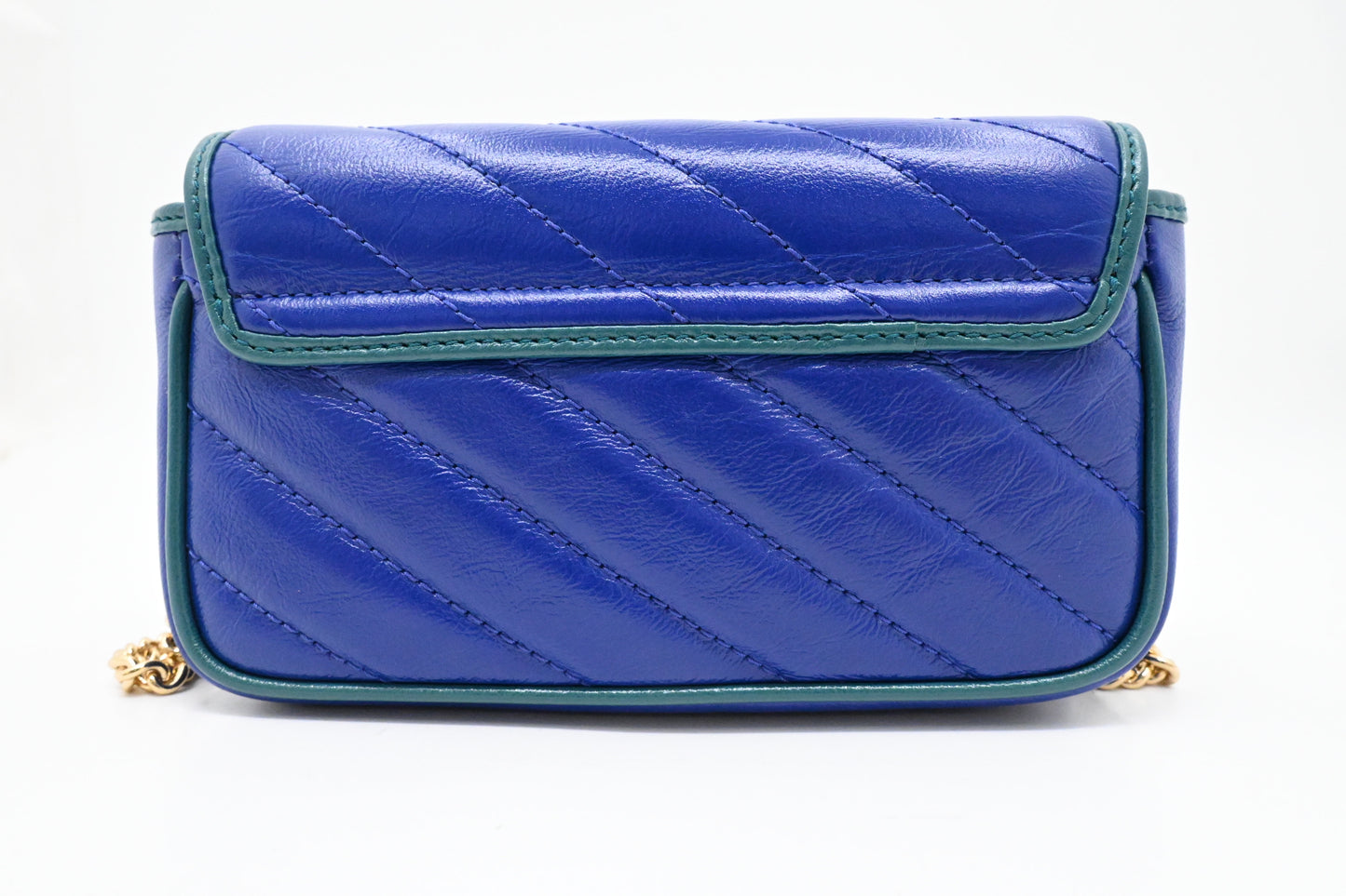 Gucci Mini Marmont Crossbody in Blue Leather