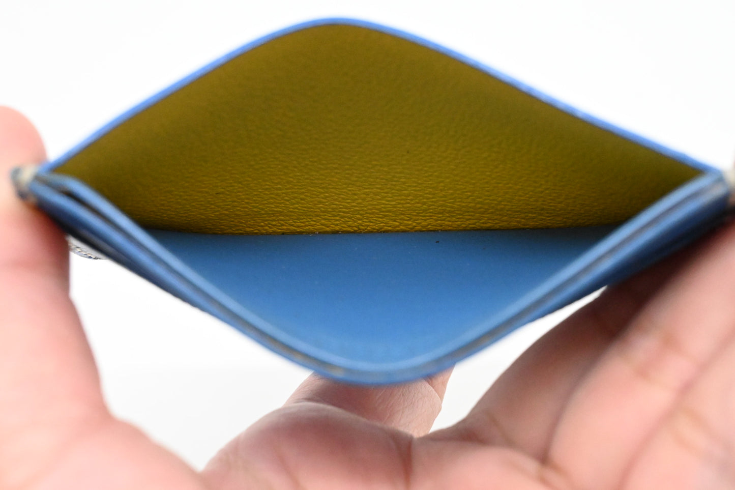 Goyard Saint Sulpice Card Case in Blue Goyardine Canvas