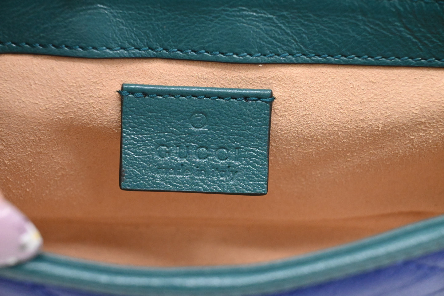 Gucci Mini Marmont Crossbody in Blue Leather