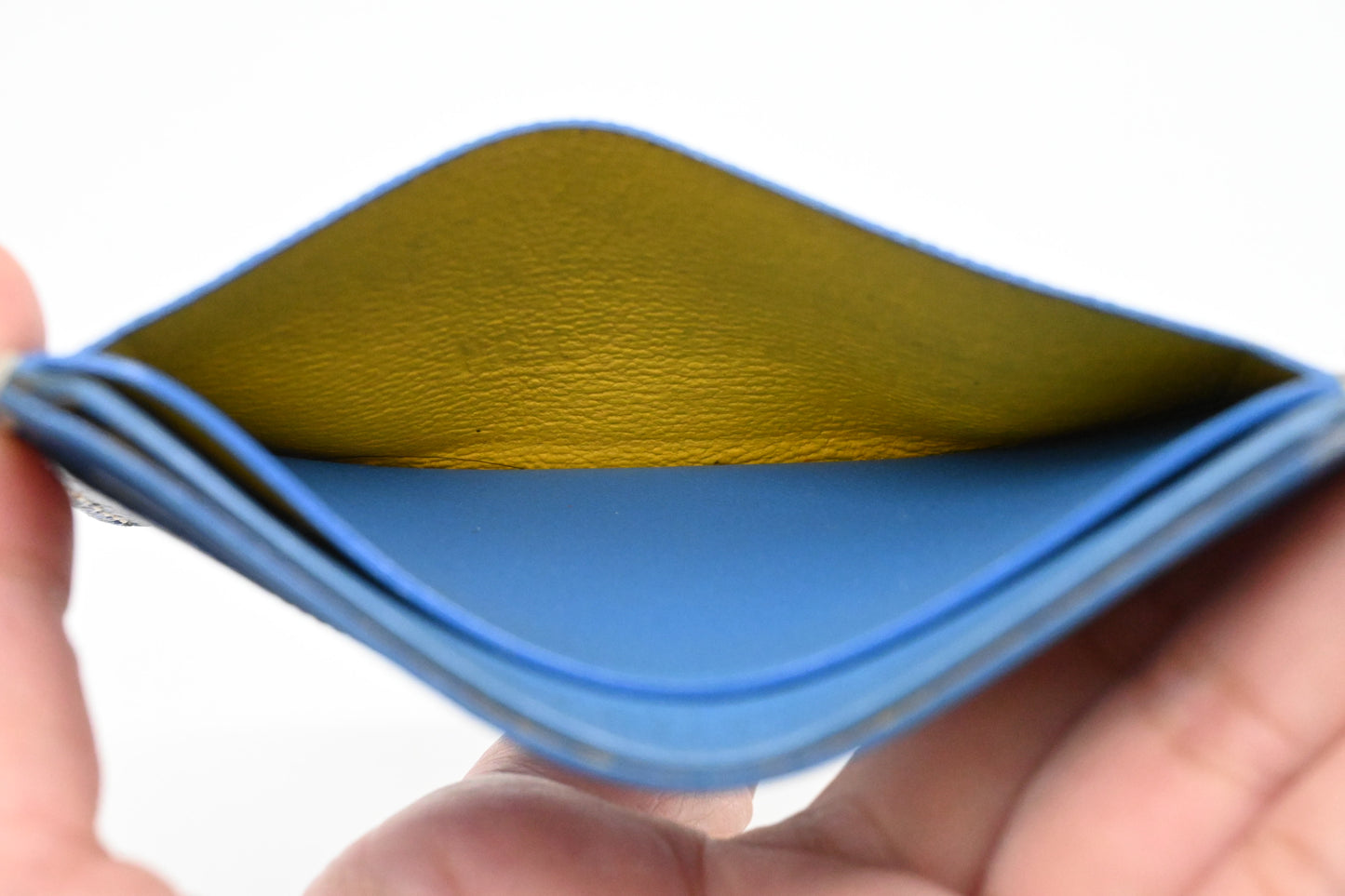 Goyard Saint Sulpice Card Case in Blue Goyardine Canvas