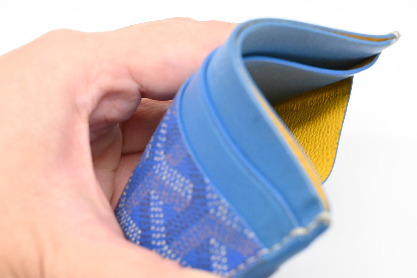 Goyard Saint Sulpice Card Case in Blue Goyardine Canvas