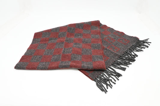 Fendi Scarf in Brown and Red Wool