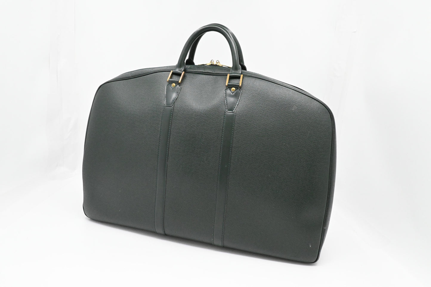 Louis Vuitton Helanga Travel Bag in Green Taiga Leather