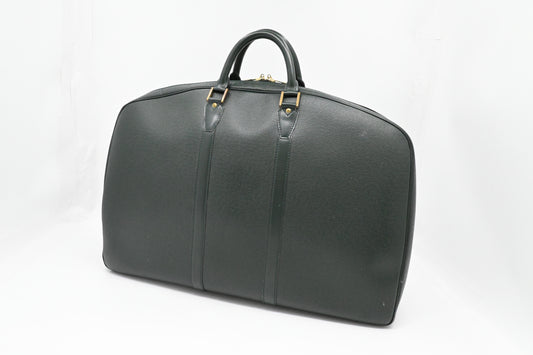 Louis Vuitton Helanga Travel Bag in Green Taiga Leather