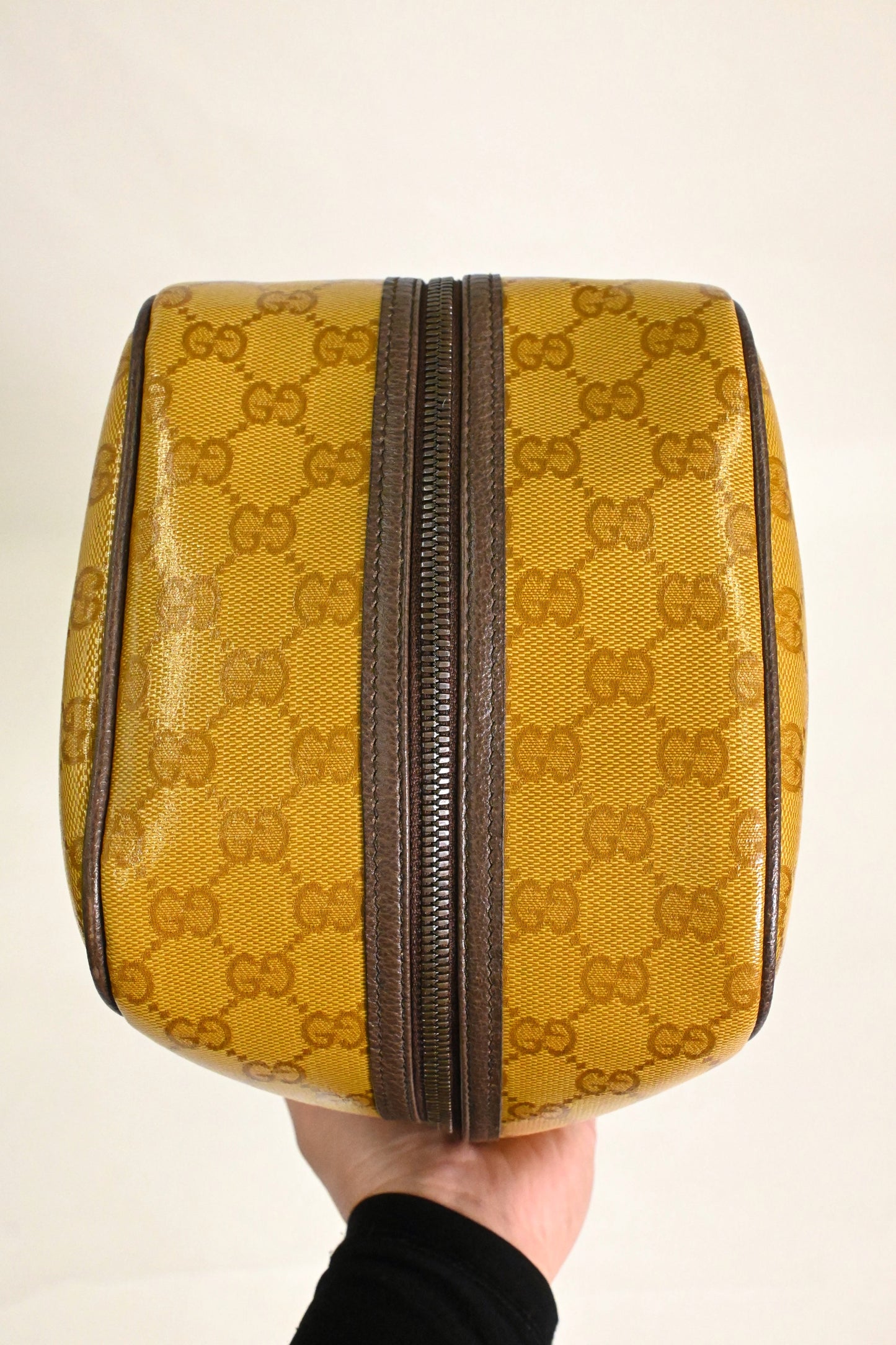 Gucci x Adidas Golf Caddy Bag in Yellow Coated Canvas