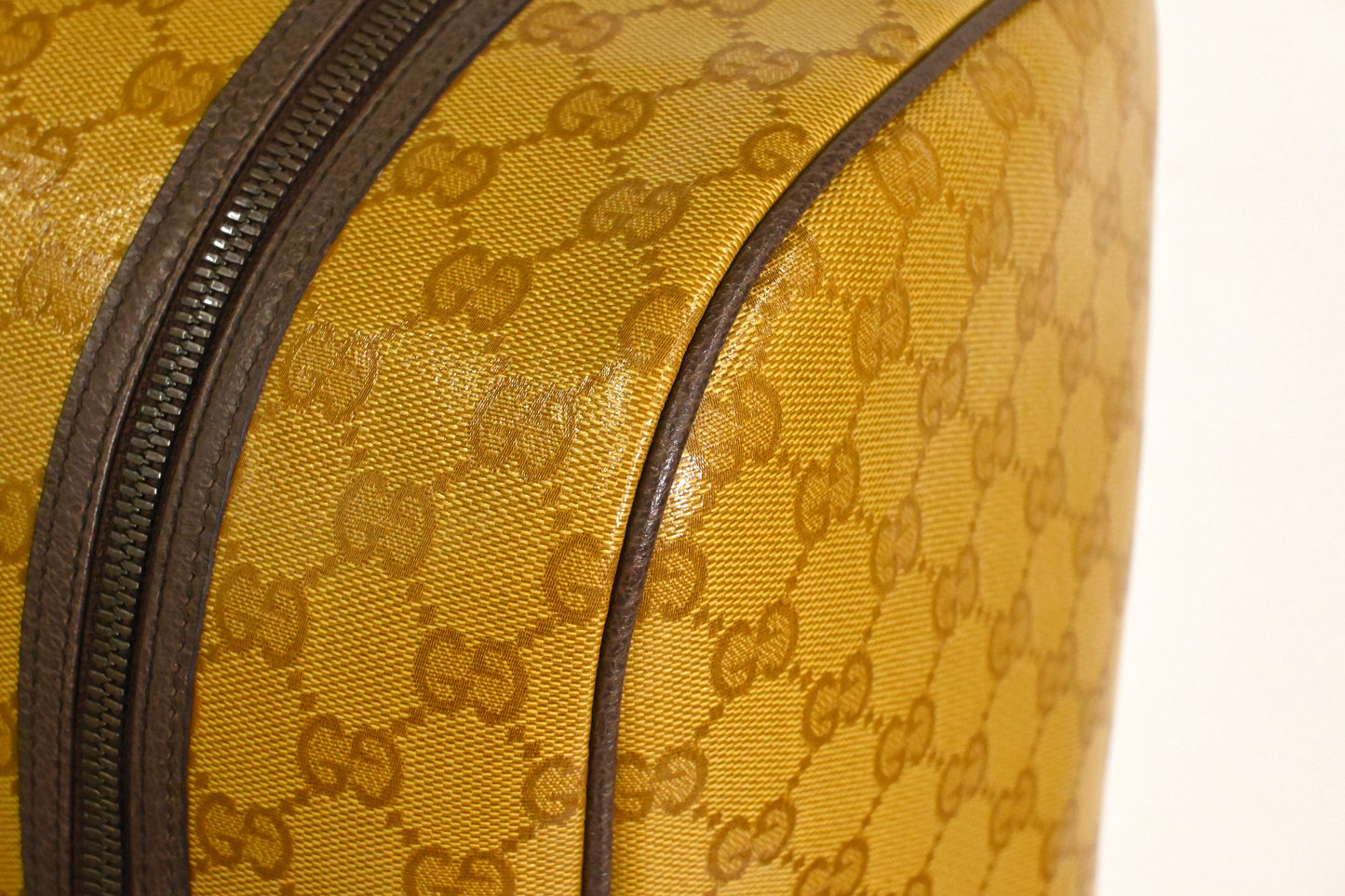 Gucci x Adidas Golf Caddy Bag in Yellow Coated Canvas