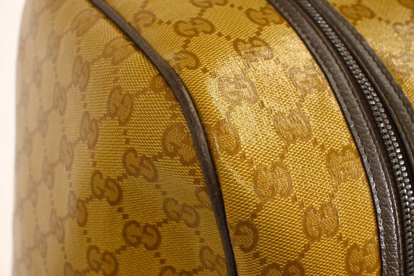 Gucci x Adidas Golf Caddy Bag in Yellow Coated Canvas