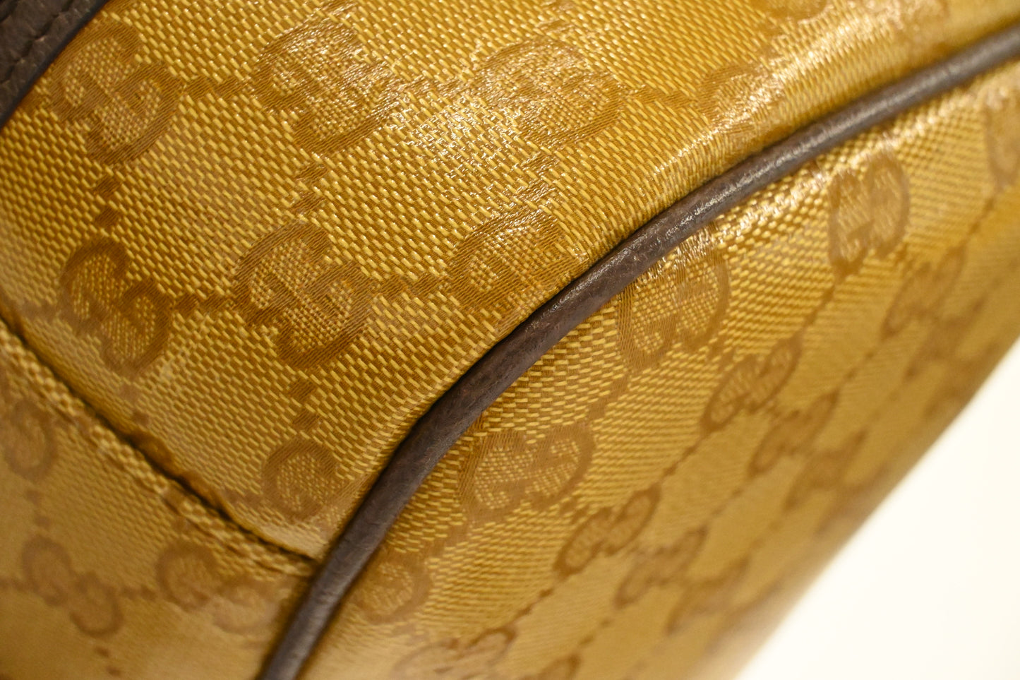 Gucci x Adidas Golf Caddy Bag in Yellow Coated Canvas