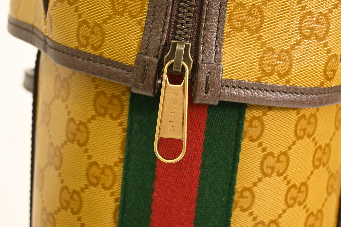 Gucci x Adidas Golf Caddy Bag in Yellow Coated Canvas
