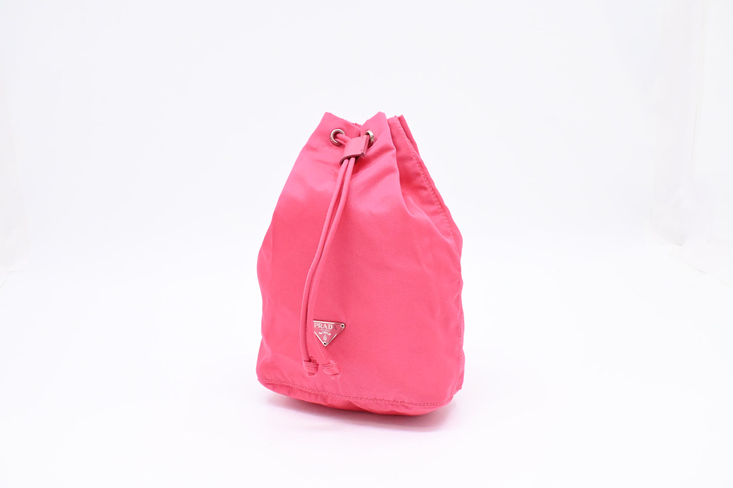 Prada Necessaire Bucket Pouch in Pink Nylon
